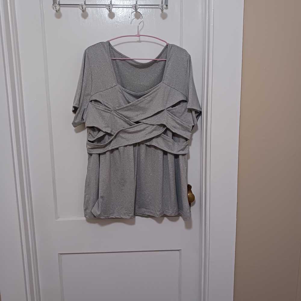 Elegant Gray Women's Top